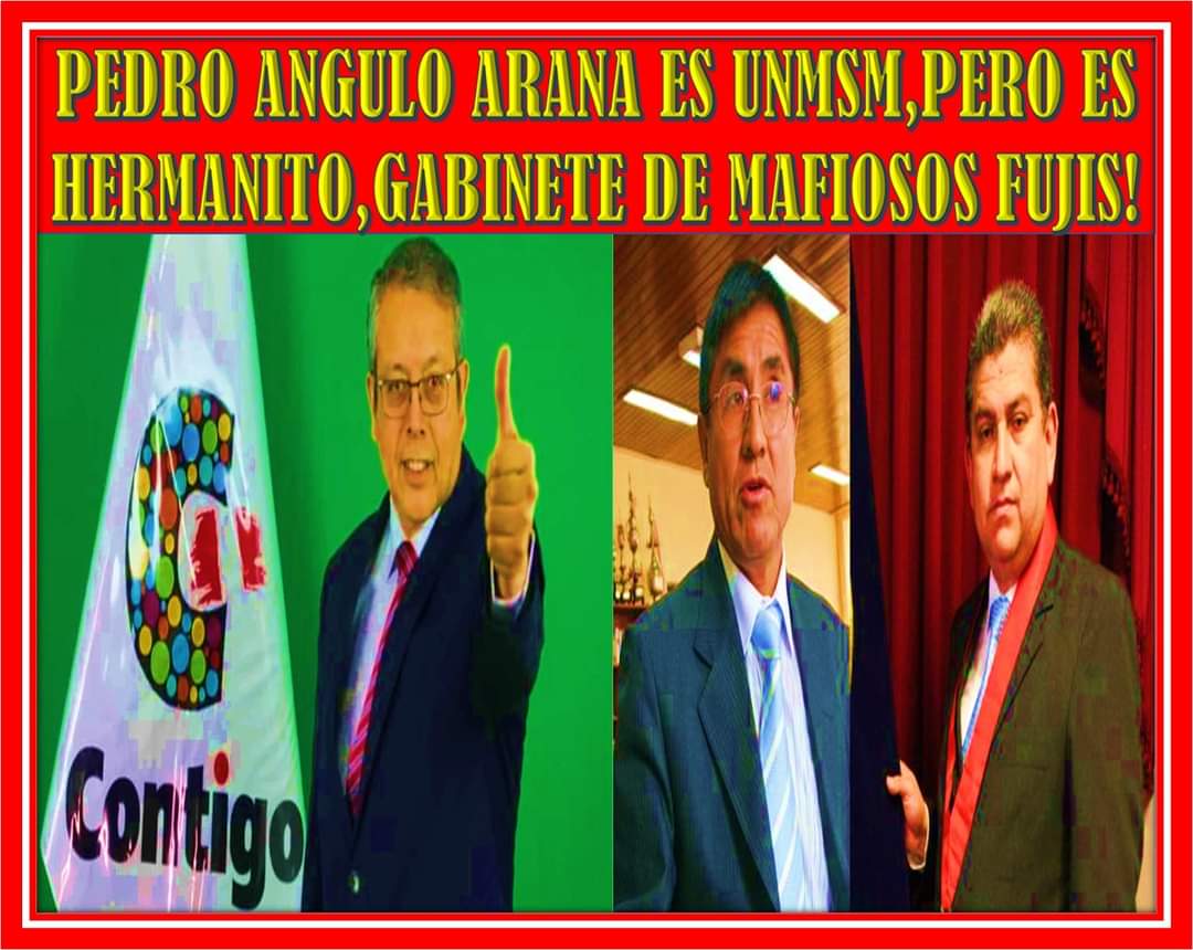 ALFONSO57820023's tweet photo. PEDRO ANGULO ARANA, premier de la traidora, estudió en San Marcos pero es hermanito de Hinostroza y demás cuellos blancos, esa gente son los que les gusta a la Derecha MAFIOSA para saquear al Perú, no podemos quedarnos con los brazos cruzados Compatriotas Peruanos https://t.co/uy7PUkT5EG