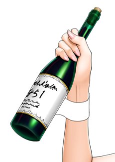 年賀の作業中。
キャラが大体塗り終わって手に持ってるワインビンを塗り塗り…🙂
色を塗るのは好きだけど絵を描くのは苦手なのでデザインは結構適当だったりする。😅
フォトショのエアブラシは覆い焼きだと荒れが出て見た目が悪いな～。
クリスタだとグラデーションもっと綺麗に塗れるのかしら…🙄 