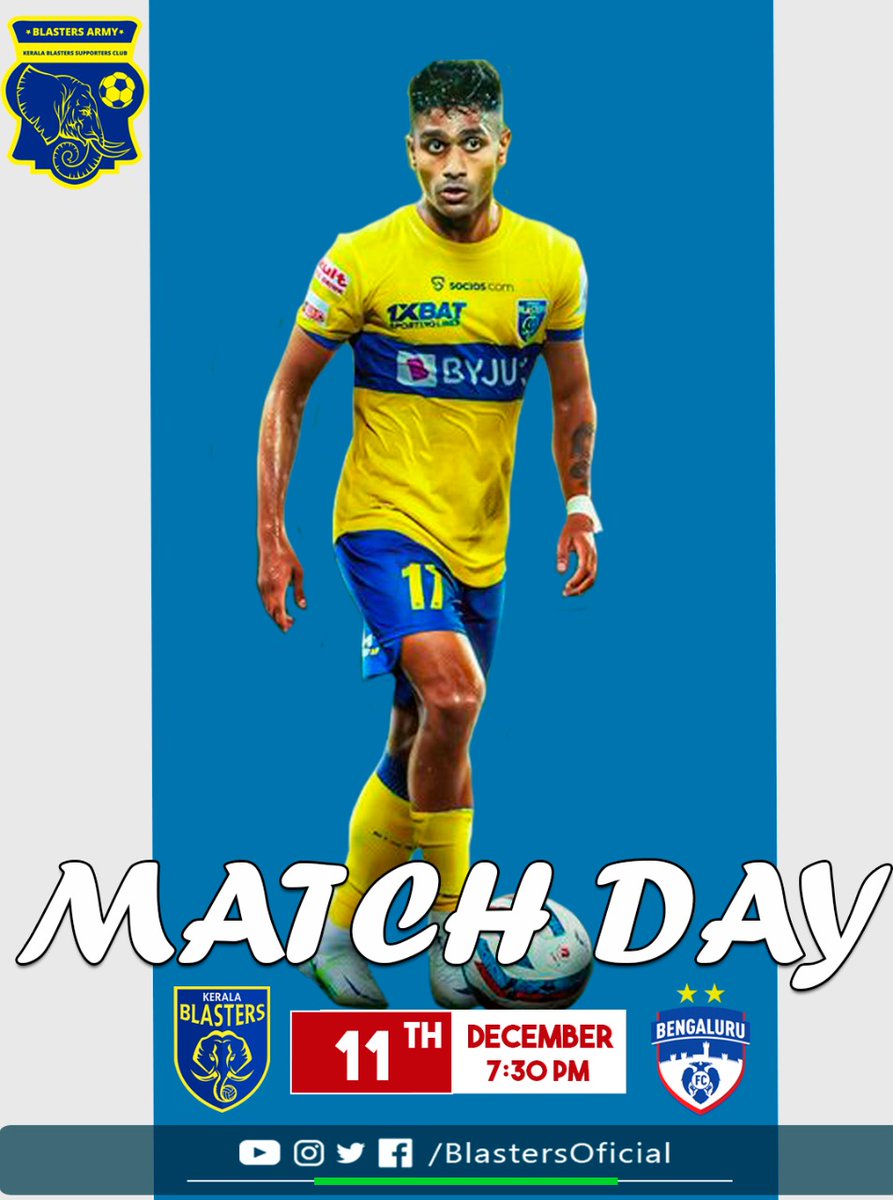 BlastersOficial's tweet image. Match Day!
@KeralaBlasters

#ഒന്നായിപോരാടാം #KBFC  #blastersarmy