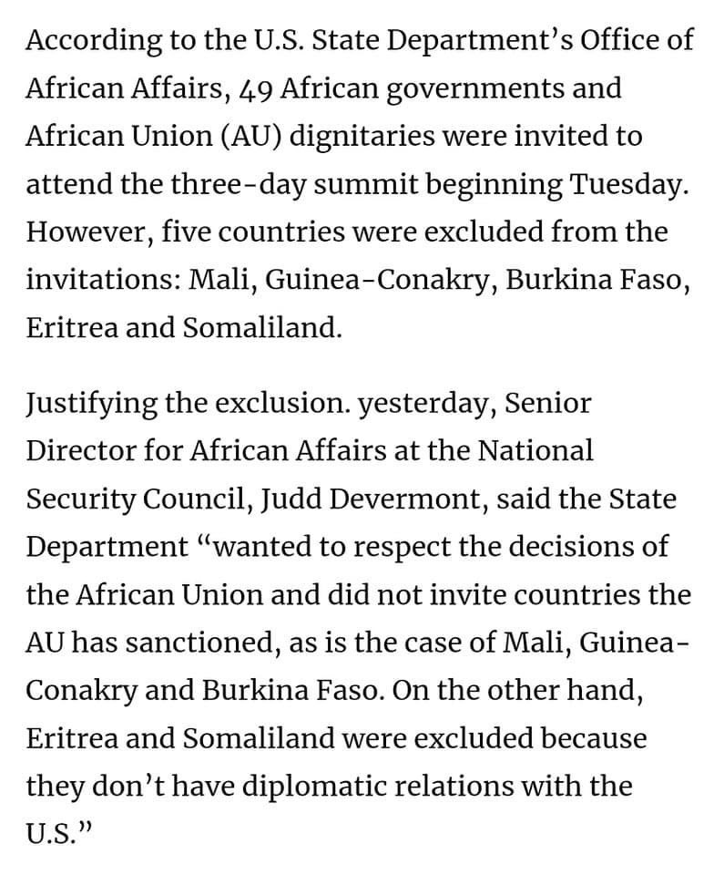 Awale11's tweet photo. Very Positive Development 4 the #SOMALILAND- #US dip-relationship.
4 the 1st time since 1991 @StateDept acknowledged the gov’t of SOMALILAND will not be attending the summit.
This is a BIG shift from the ill-advised #US-#OnePolicy” Will #Somaliland capitalize on this opportunity? https://t.co/27q3V3mOsM