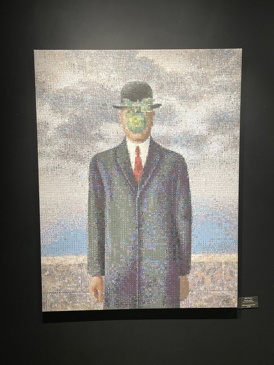 Phil Warren’s $3.8 Billion Dollar Art Show was generated from the top selling NFTs of this year - each piece is a mosaic of downloaded art and shows it’s value