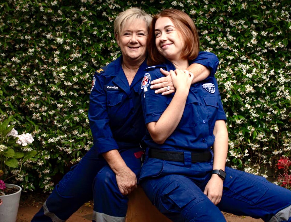 FAMILY TIES: Carolyn Mosher is an old hand at paramedicine. Now, her daughter Imogen has joined us. Tomorrow, they are among more than 1470 paramedics, flight nurses and Control Centre staff graduating as new recruits or from specialty training. Photo: Sun Herald