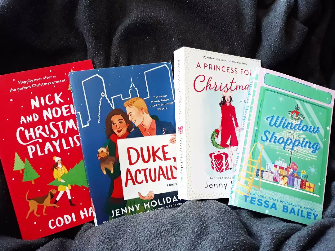 My December tbr pile! I decided I wanted to finish the year with some delightfully Christmas romances. 😄💜☃️📚
.
.
.
#read #books #reading #bookstagram #booksellerJaya #booklover #romance #holidayreading #christmasromance