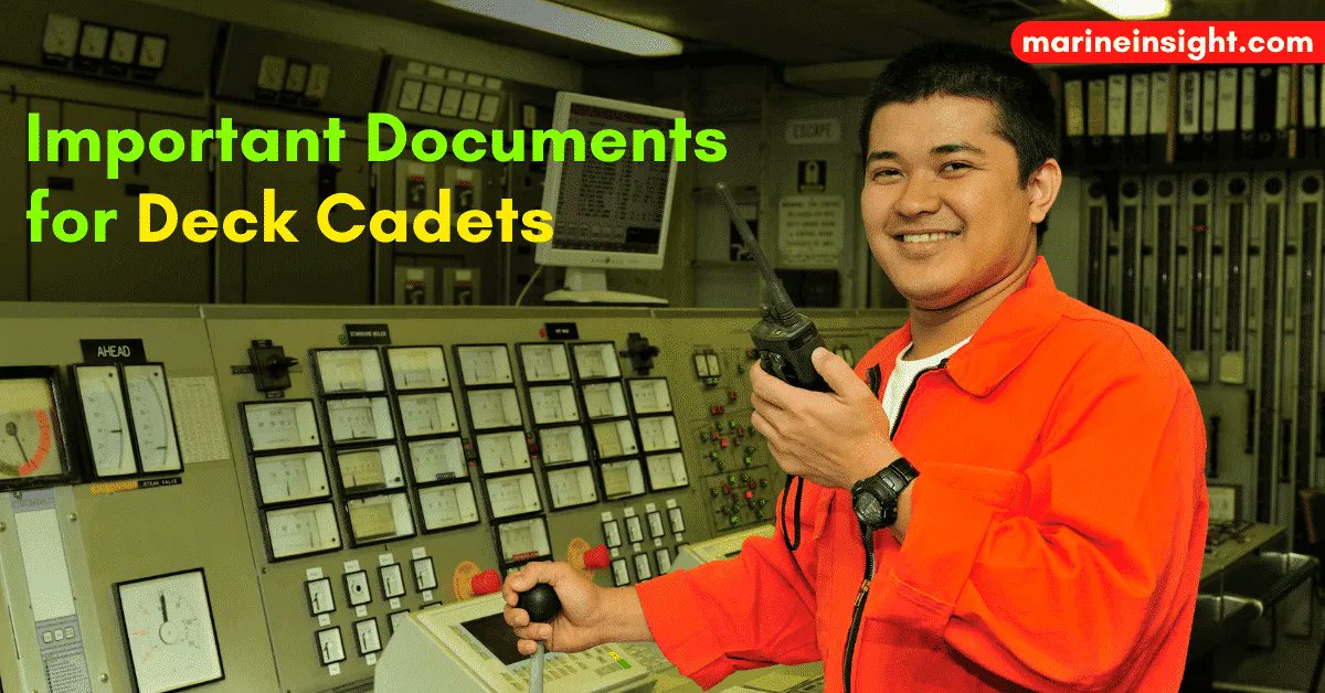 MarineInsight's tweet photo. A List of Important Documents for Deck Cadets
...Check Out this article 👉https://t.co/Vz0MqZIMjn
#DeckCadets #Shipping #Maritime #MarineInsight #Merchantnavy #Merchantmarine #MerchantnavyShips https://t.co/2nTZxQEwjM