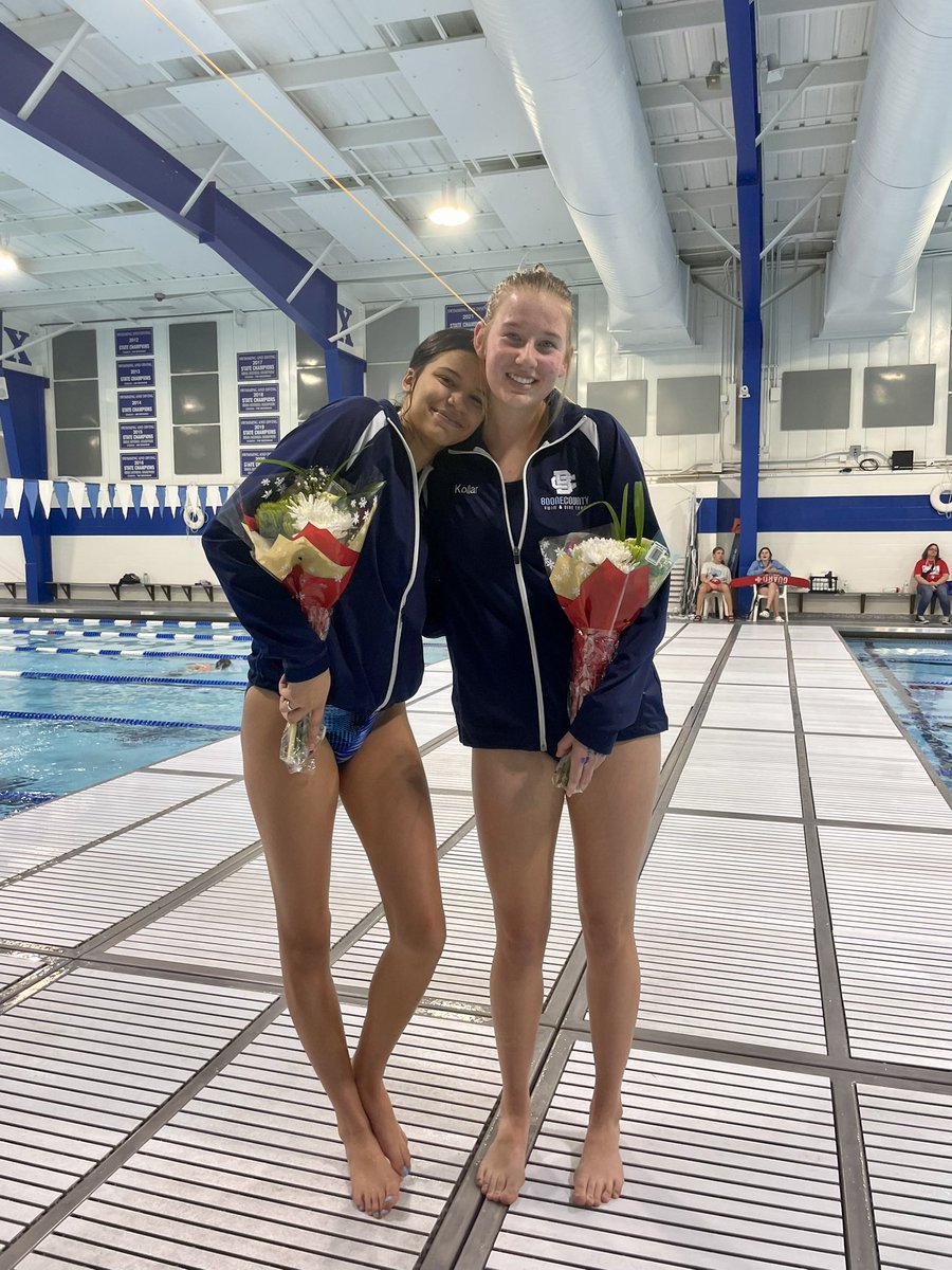 RebelSwimDive's tweet photo. We’ll miss our seniors Lexi and Marie! #BooneCountyChampionship #SeniorRecognition #ClassOf2023 https://t.co/QF3PlECJtY