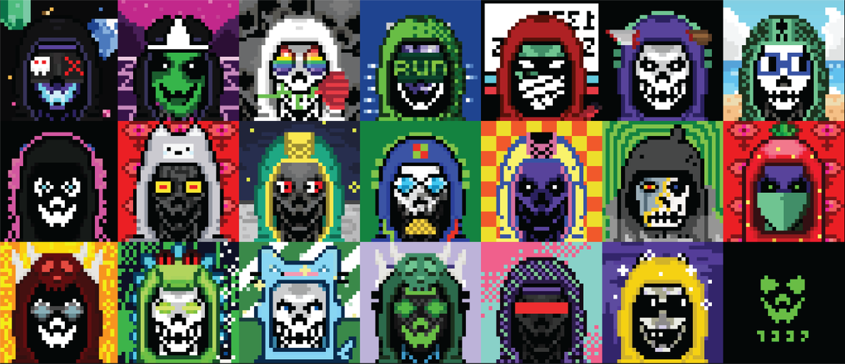 0xmonno's tweet image. 💀⛓️🧵

1337 lesson two: wtf is an onchain SVG and where is my pfp?!

tl;dr it's all in the contract, immutable, forever online. download yours at 1337skulls.xyz

(image credit @ryga_ryga's 1337 af hoodset)