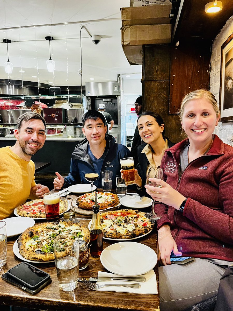 WhereIsYasmin's tweet photo. Finishing off ‘22 #MedEd year with my ❤️course #FEVAR in #NYC with our very own @YanaEtkin &amp; @DanHan as faculty! Oh and 🍕🇮🇹 #BestPizzaInNYC @chris_yu_chow @tommydr12 @Ktcameron hope you made your flight ✈️ 😂 #CookHandsOn @cookvascular https://t.co/BlrM6FcXmy