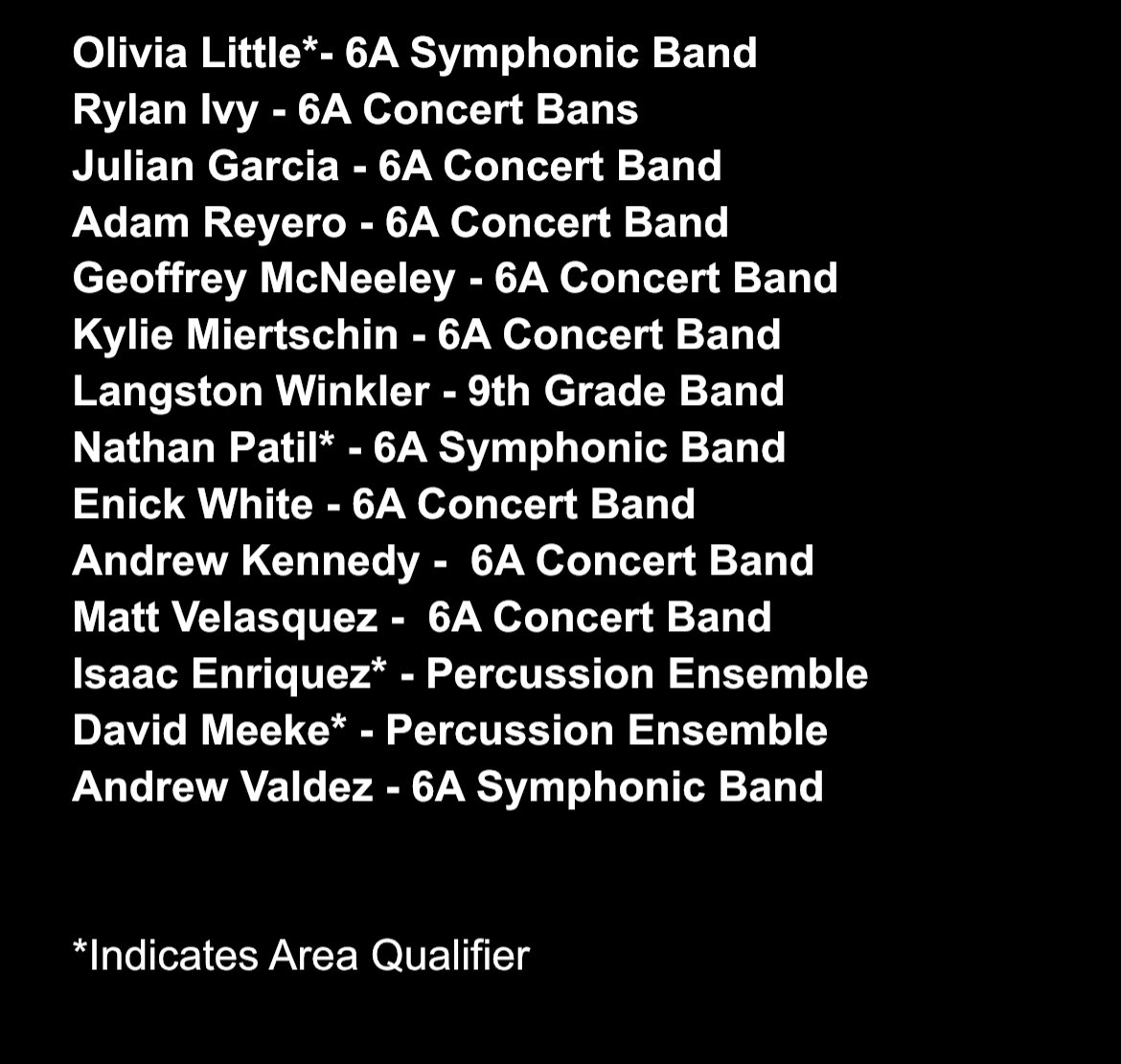 Congratulations to all of those who auditioned for All Region this year! Below are the individuals who made region ensembles! Great job CTHS @EMSISDFineArts <a href="/ChisholmTrailHS/">CTHS</a>
