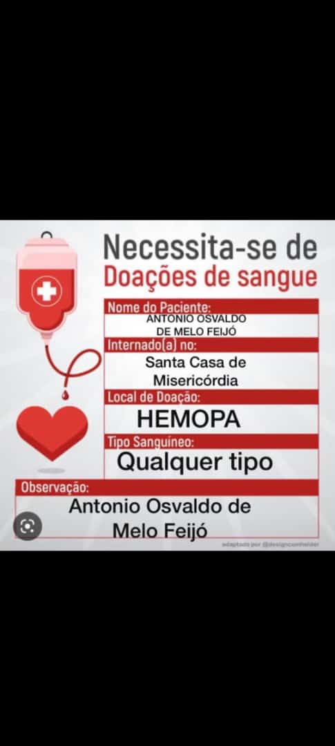 ktiaLopes's tweet photo. Quem puder ajudar, agradecemos de coração 🙏🏻
#hemopa #belem @BelemNoticiass @belemtransito @Belem_Noticias #solidariedade #vamosajudar #doesangue https://t.co/LvCMcwGZti