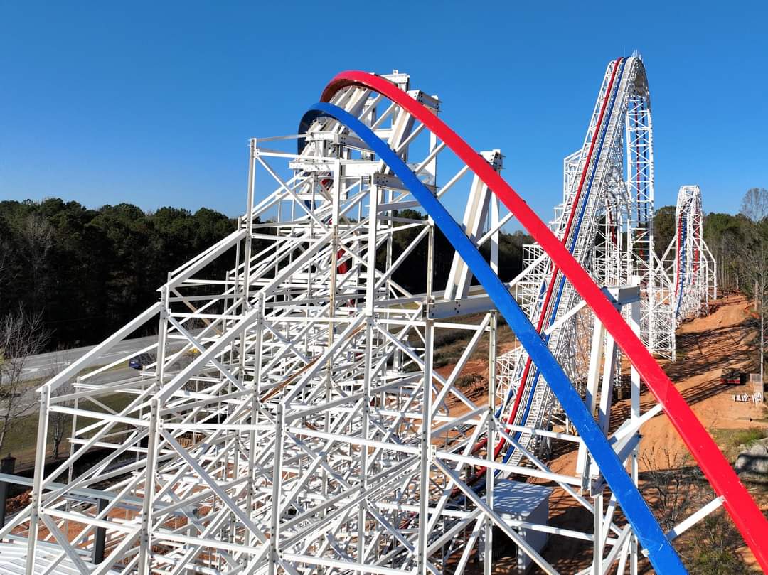 WildcatsRevenge's tweet photo. Day number 10 of #25daysofcoasters 

Today's coaster is ArieForce One at @FunSpotAtlanta @FunSpotAmerica 

It's not open yet, but a serious contender to *me* for the best new 2023 Rollercoaster :D https://t.co/JzXo9Mxg5V
