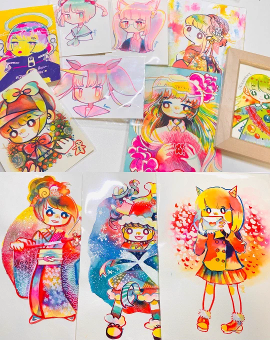 そして本日在廊するkawaii展示会から、

➣ kawaiiやクリスマス、年始にちなんだ原画

➣年始にピッタリ!カレンダー

が新しく仲間入りします!

質感や素材にこだわった原画やカレンダーを実際に見ていただける機会になっておりますのでぜひに💖

#な展示会 https://t.co/soJZGTLRaG 