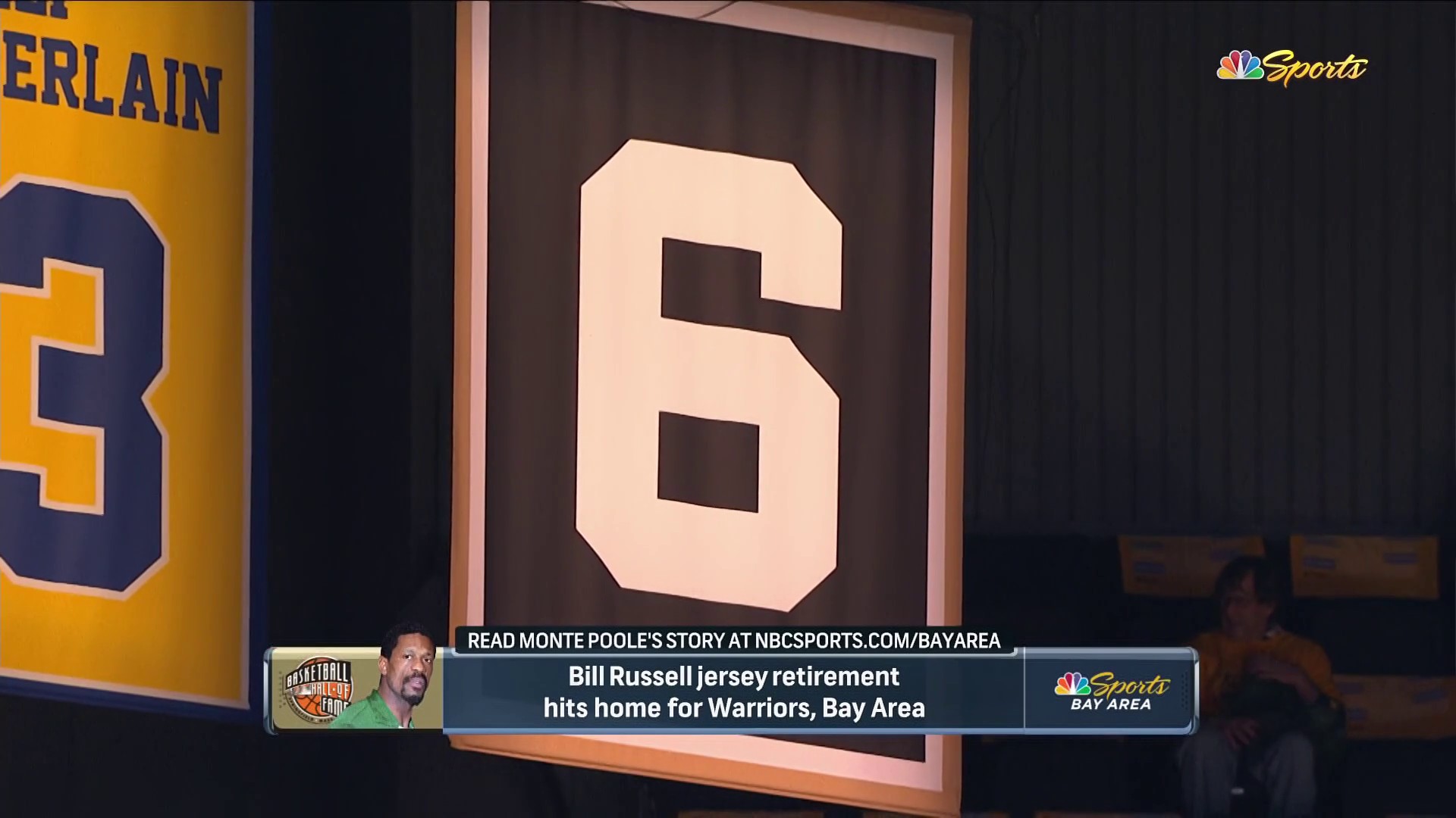 Warriors Retire Bill Russell's #6 Jersey