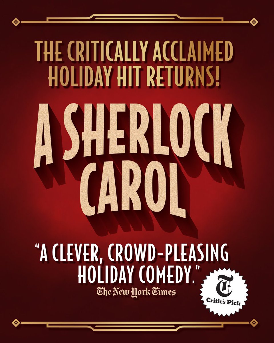 FluffersJessica's tweet photo. Broadway’s Most Entertaining Show is A Sherlock Carol @asherlockcarol ! #DrewMcVety and the entire cast are Outstanding! This refreshing and super creative show is a Must See Holiday Hit! https://t.co/kWWA3RWNJw