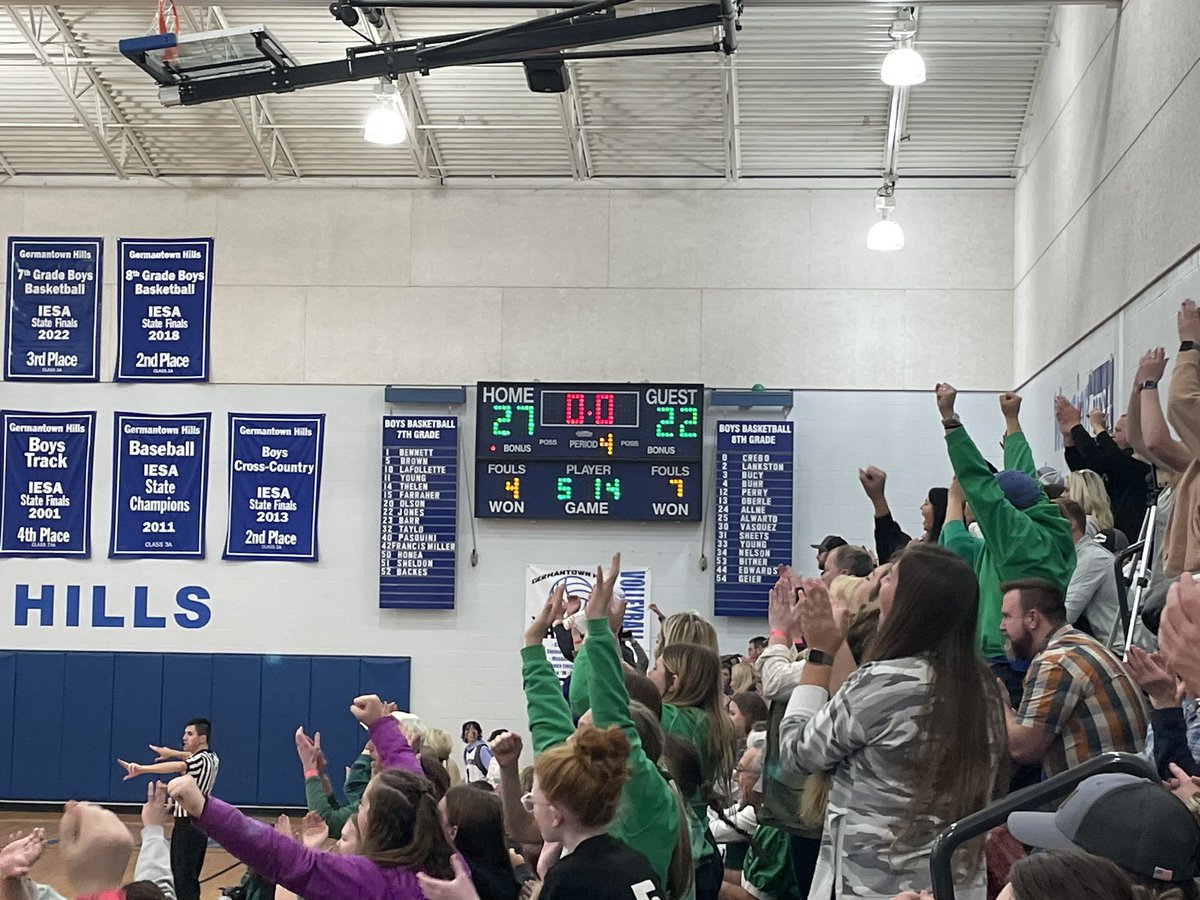 EMShornets's tweet image. Championship game, here we come! EMS advances to the championship game on Thursday night at Germantown Hills at 7.40 pm. See you there!