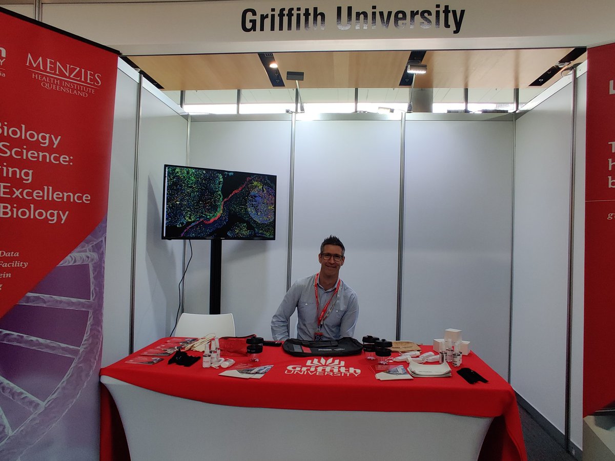 anothernicwest's tweet photo. Kick off for Multiomics 22! Showcasing the latest in spatial transcriptomics and molecular biology. Say hi at the Griffith University Central Facility for Genomics stand... And grab a keep cup for coffee! #multiomics22 @Griffith_Health @MenziesHealth @MULTI_OMICS2022 @AussieGut https://t.co/6ztdI97CJk