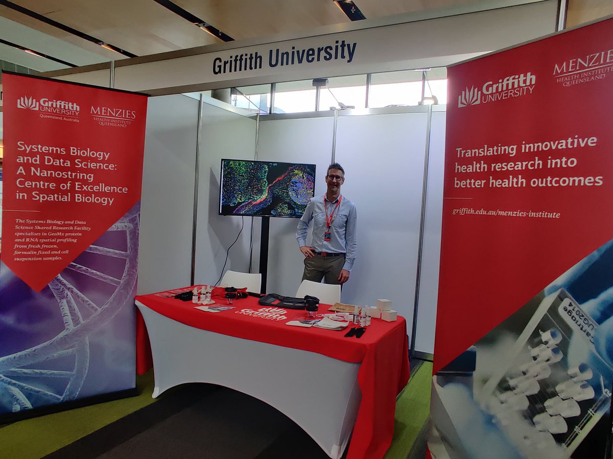 anothernicwest's tweet photo. Kick off for Multiomics 22! Showcasing the latest in spatial transcriptomics and molecular biology. Say hi at the Griffith University Central Facility for Genomics stand... And grab a keep cup for coffee! #multiomics22 @Griffith_Health @MenziesHealth @MULTI_OMICS2022 @AussieGut https://t.co/6ztdI97CJk