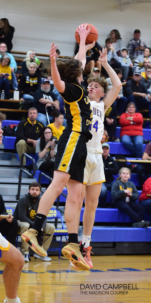 Trimble County's James Thomas Wilkcoxson picked up his 1,000th-career point in the Raiders' 75-54 win over Carroll County at home on Friday. (Madison Courier Photos)