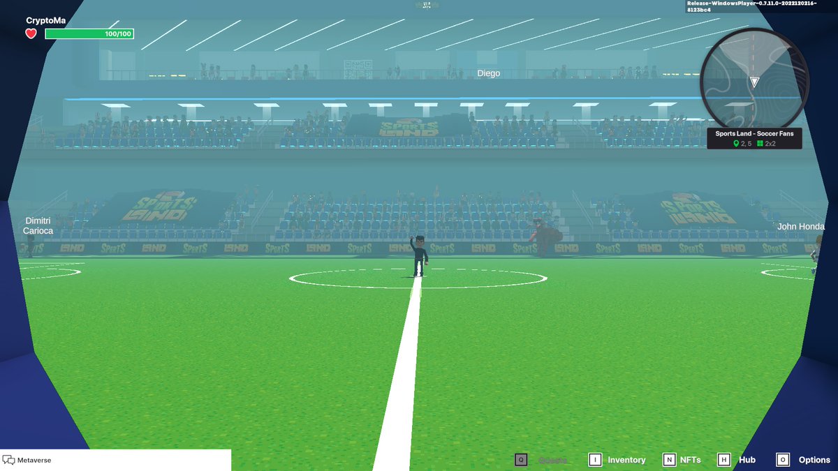 Cryp2ma's tweet photo. @TheSandboxGame @hermitcrabgame Bringing my A game in Sports Land Stadium @hermitcrabgame ⚽ https://t.co/wuINHYIn3T