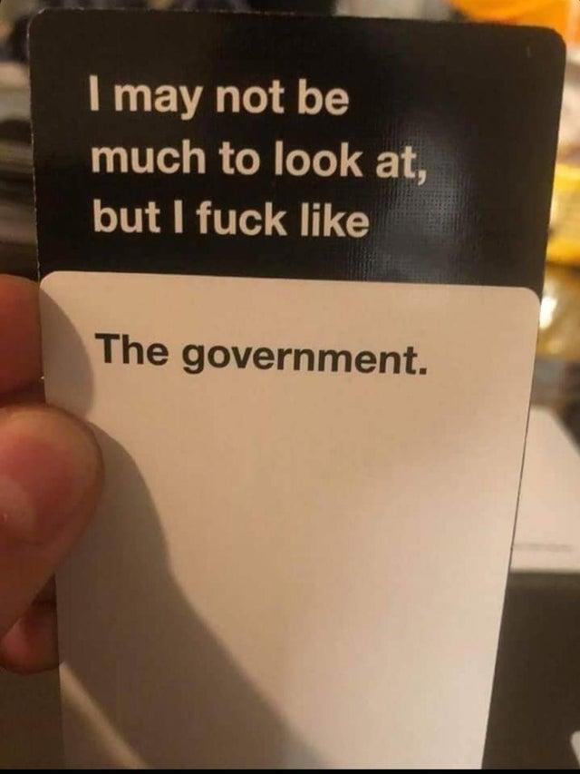 GovernmentCards's tweet photo. #CardsAgainstTheGovernment https://t.co/OqBNwJROWF
