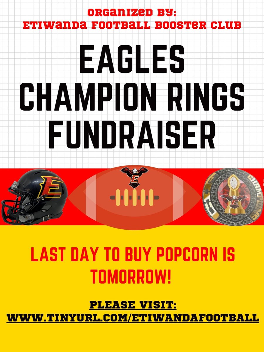 We greatly appreciate your support!
<a href="/EtiwandaFB/">Etiwanda High Football</a> <a href="/EHSAthletics/">Etiwanda Athletics</a> <a href="/EtiwandaRed/">Principal Wolfe</a> <a href="/EHSAchieve/">Julie</a> <a href="/etiwandaASB/">Etiwanda ASB</a> <a href="/asbEtiwanda/">Etiwanda Activities</a> <a href="/EHighCC/">🦅 Etiwanda High School Community Connection 🦅</a>
