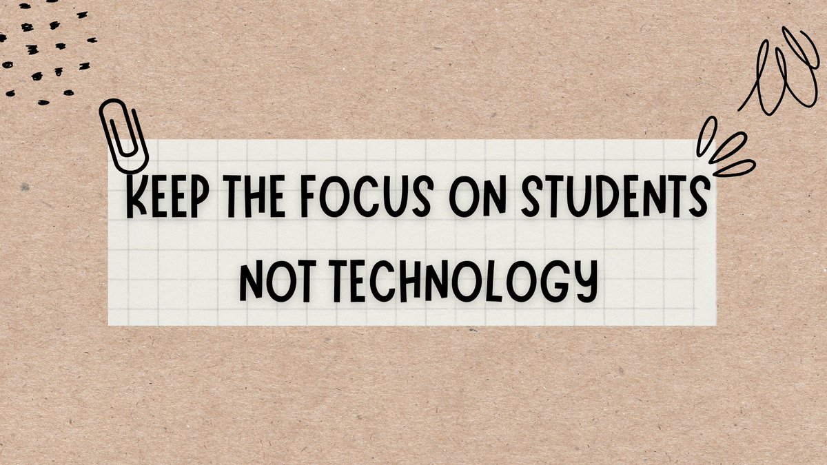 The point is not to use tech. The point is to allow more options to help more students to be successful.