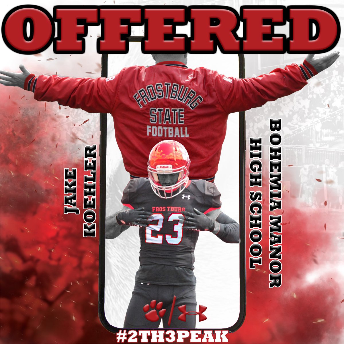JakeKoehler7's tweet photo. After a great visit I’m blessed to receive and offer from @FrostburgFB. Thank you to @FSUCoachMiller @coach_ewags and the rest of the coaching staff. https://t.co/XOW7WPfMrE