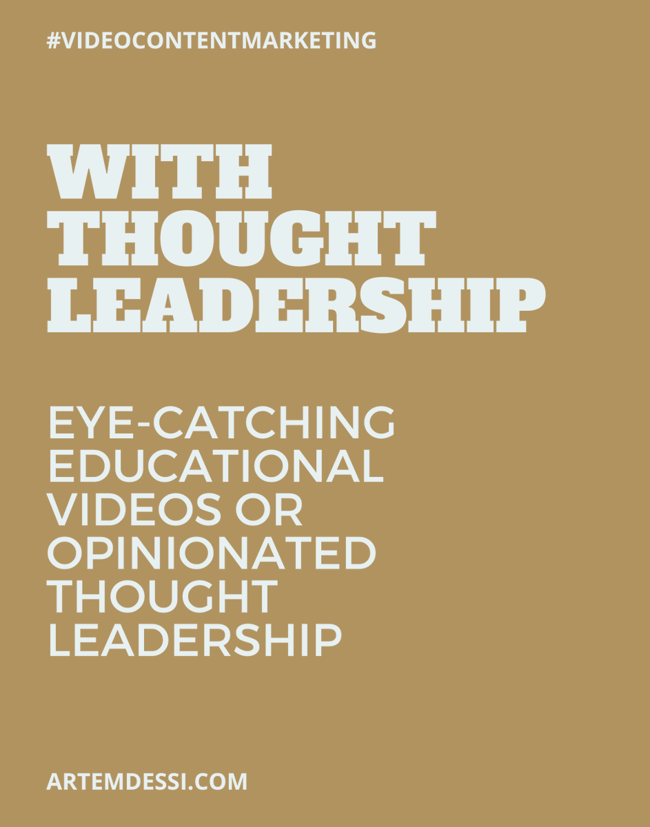 ArtemDessi's tweet photo. How To Win With Thought Leadership
#thoughtleadership #thoughtleadernship #influence #influencermarketing #brandedvideo #brandedcontent #brandedvideo #branding #brandidentity #consumervideo #consumervideo #brandedvideomarketing #brandedvideo #consumervideo #branding #marketing https://t.co/m8szYAa9ee