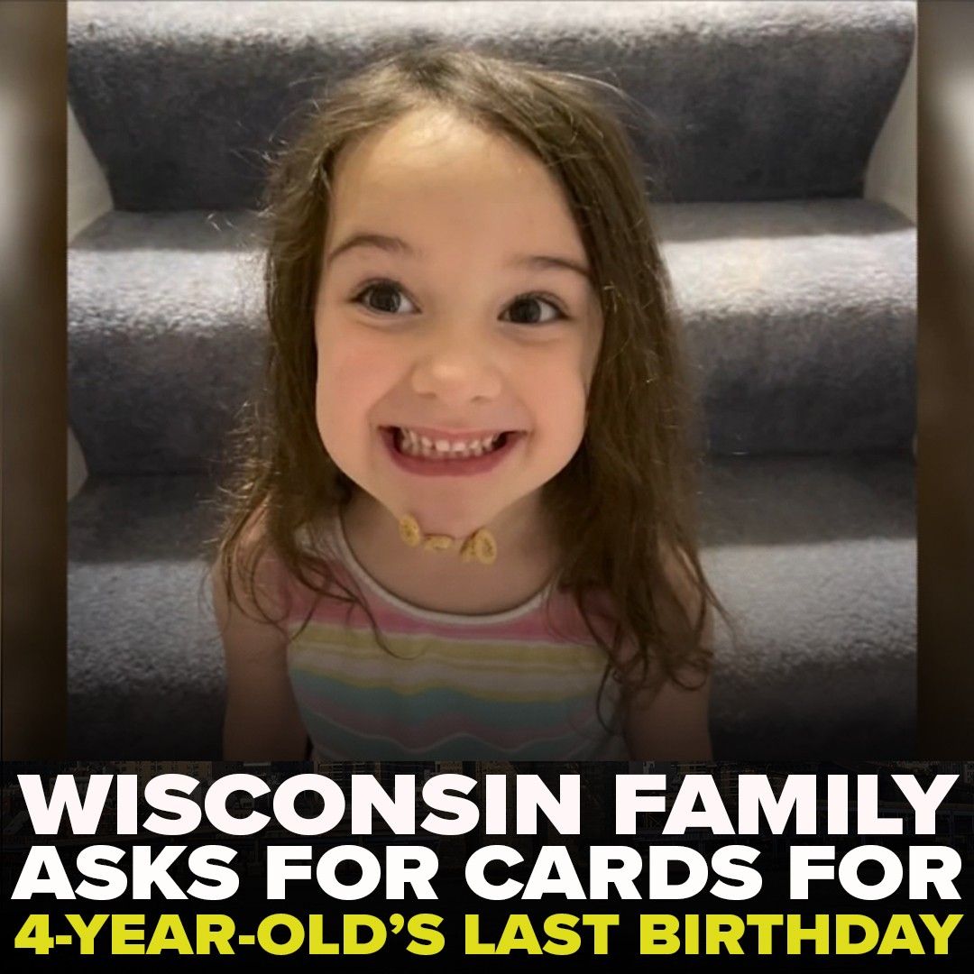 Wisconsin family asks for birthday cards as 4-year-old girl, Delaney Krings, battles terminal brain cancer 7ny.tv/3W3ARF4