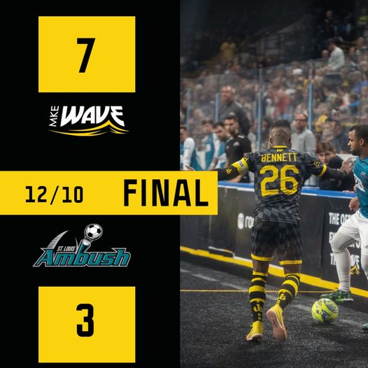 MilwaukeeWave's tweet photo. First game dub ✅

Wave took the home opener behind Ian Bennett's hat-trick! Tomorrow we are on the road against the Kansas City Comets. Let's go Wave!! ⚽️ https://t.co/XBxjqszg16