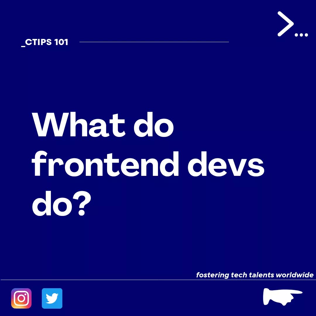 _codingthings's tweet image. _CTIPS 101: What do frontend devs do?
Leave your comments in the comment section...lol.
#codingthings #tech #_ctips #_codingthings
#frontend #html #css #javascript