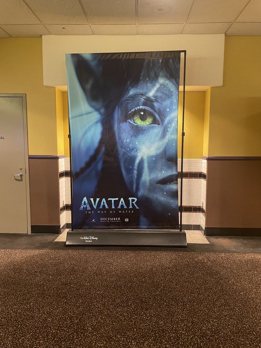 A standing poster for Avatar: The Way of Water.