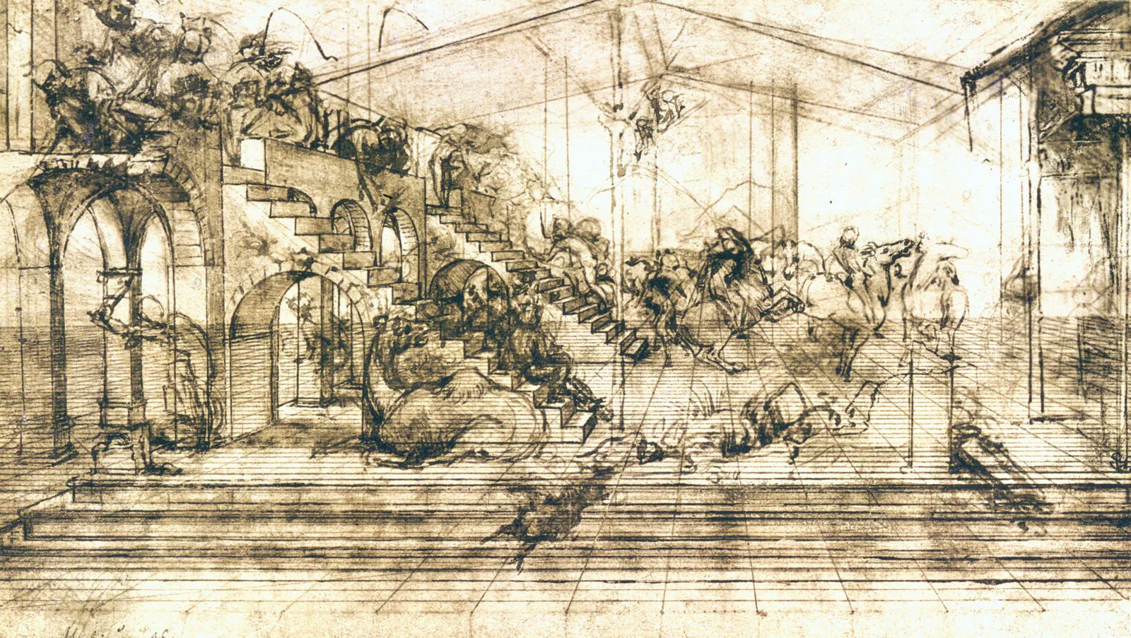 Mathematical curiosity in art was not new.

Ever since the work of Giotto in the 1300s and all throu