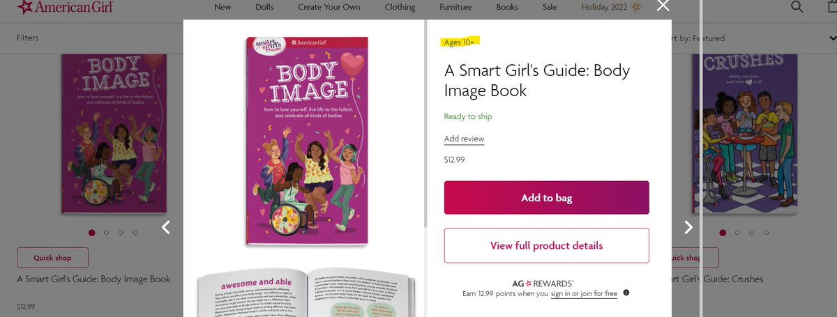 @polishprincessh Lie much? 'marketed to girls 3 to 12' American Girl website states for ages 10+. 'make permanent changes to their bodies - seemingly behind their parents' back' Book says, 'talk with an adult you trust like a parent' #TellMeYoureTransphobicWithoutTellingMeYoureTransphobic