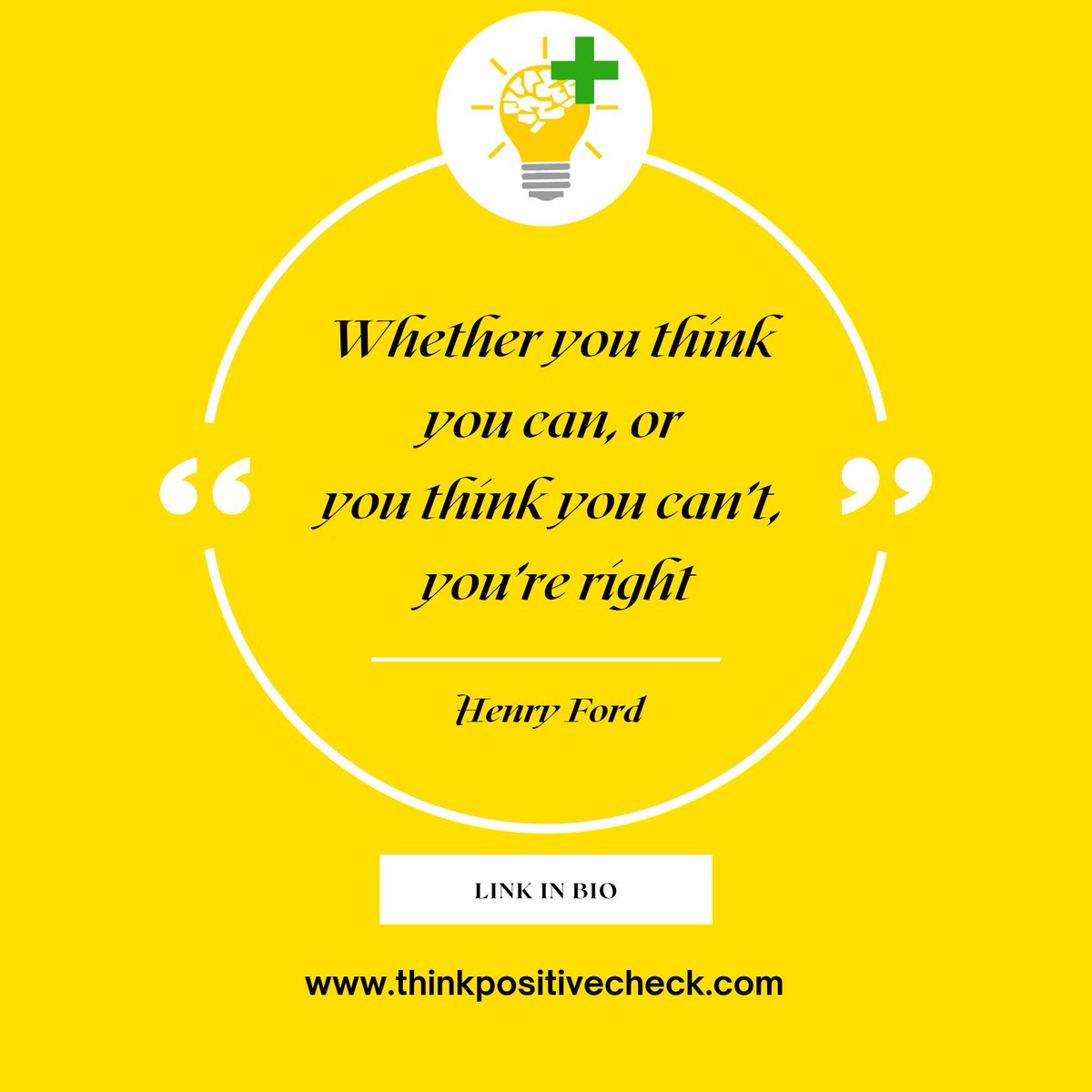 thinkpositivehq's tweet photo. "Whether you think you can, or you think you can’t, you’re right"- Henry Ford

⚡Read now the article:"78 Choose Your Hard Quotes to Motivate You"
📌https://t.co/QtcxJeVdGc

.
.
.

#thinkpositivecheck #affirmationquote #communication #mindset #changeyourmindset #mindsetcreator https://t.co/YZDxQSEAas