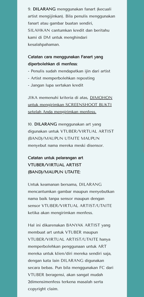 egomaniacy's tweet photo. @2DimensiMenfess 

ᅠᅠWN. Good day, Kumo. I, the writer behind the handle of egomaniacy, have read all the rules carefully and I pledge to abide by all of them. I will re-explain some of the rules that will get you permanently blocked here:

ᅠᅠ1. One-sided unfollow.

ᅠᅠ https://t.co/HhAc8Yl5Mm