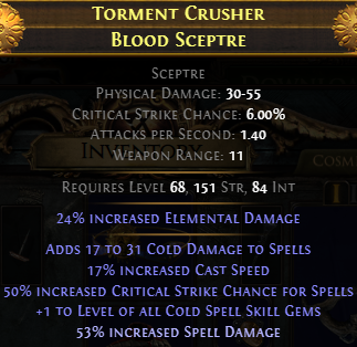 #PathOfExile
Leaguestart going pretty well - got 5-link before maps and then this scepter dropped.
Also got rampage gloves, but sadly Null and Void instead of Shadow and Dust, but I hope that it'll drop eventually. https://t.co/EP5gOhxRRf