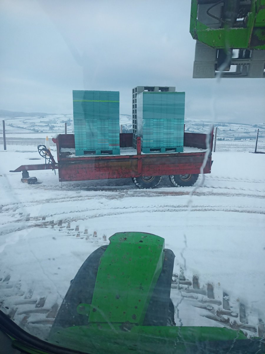 Tydw I ddim yn licio eira full stop . Nol pallets a difeidars a tray's or A5 Lori methu dod at y shed ieir . The joy's of Winter fletching egg packaging from A5 egg lorry can't get to the shed