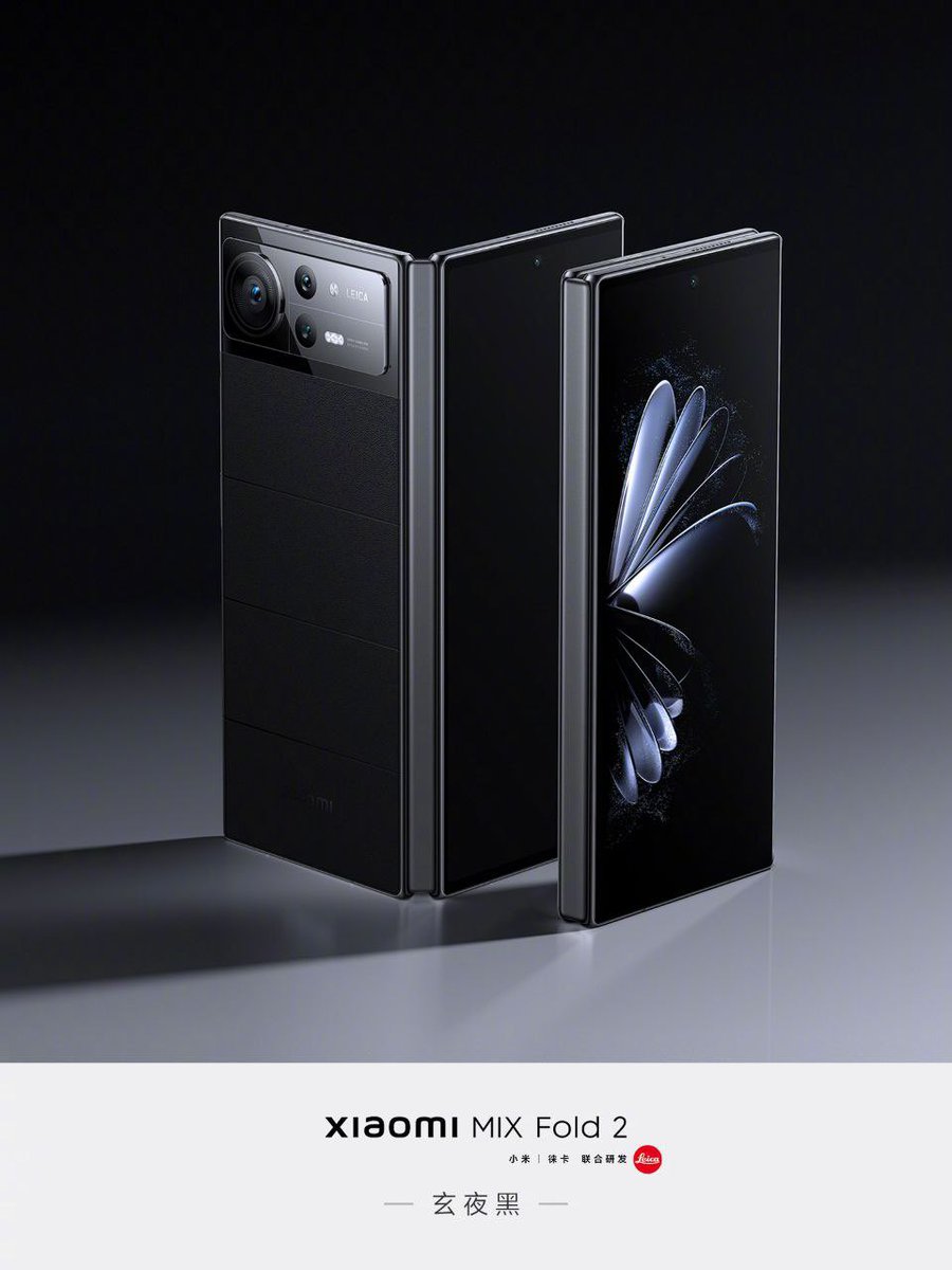 ClickbuyHcm's tweet photo. ⚛ ⚛ ⚛ ⚛  Xiaomi MIX Fold 2 xuất hiện các tuỳ chọn màu sắc mới trong hình ảnh renders! 

❇ Moonlight Silver|mirror ceramic, exquisite and elegant, extraordinary texture.
❇️ ❇️  Black Night|leather pattern glass, fashionable business, extraordinary appearance.

#SNFP https://t.co/9zRoFb65GO