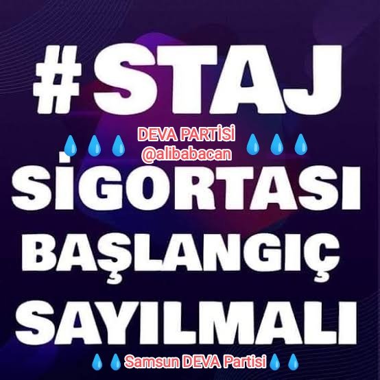 Staj sigortasi SSK başlangıç kabul edilmelidir.
#MedyaStajDemeyeGel #StajaAdalet  #StajaCanOl  #StajYoksaOydaYok  #stajyersürmanşet  #mesleklisesimagdur