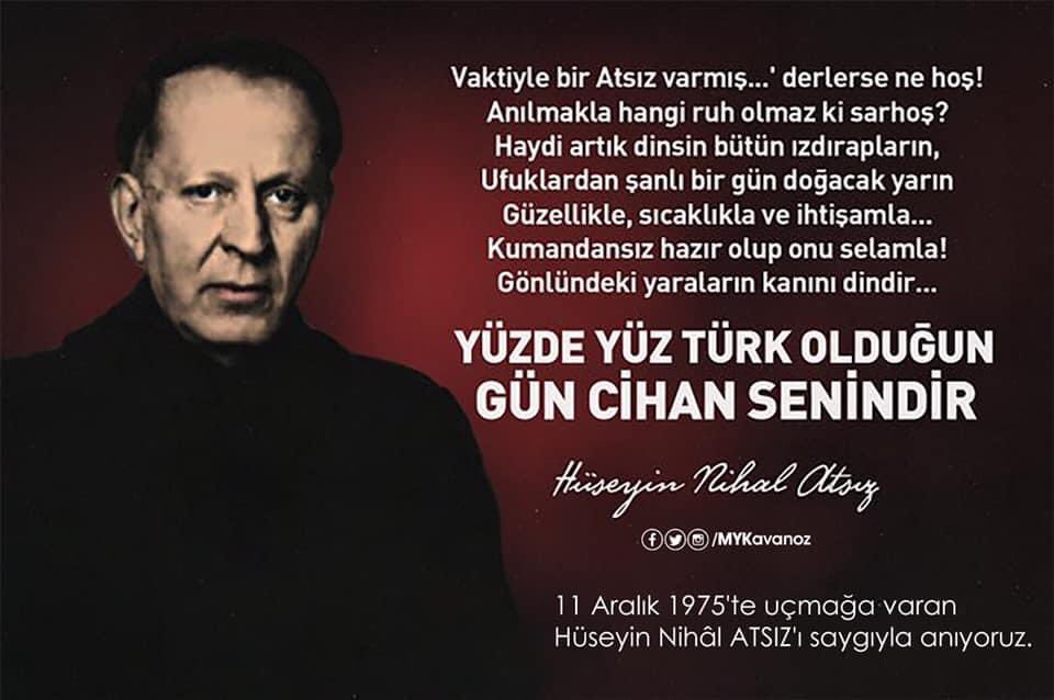 MYKavanoz's tweet photo. Vaktiyle bir Atsız varmış...
Bazen;Ruhlarımız buluşur elbet Tanrı Dağı’nda, bazen kahramanlık şiirinde bazen de, Saraylarda süremem dağlarda sürdüğümü, Bin cihana değişmem şu öksüz Türklüğümü derken Nihal Atsız’ın dizelerinde kendimizi yeniden buluyoruz.
#HüseyinNihalAtsız https://t.co/uqVeaDZPs1