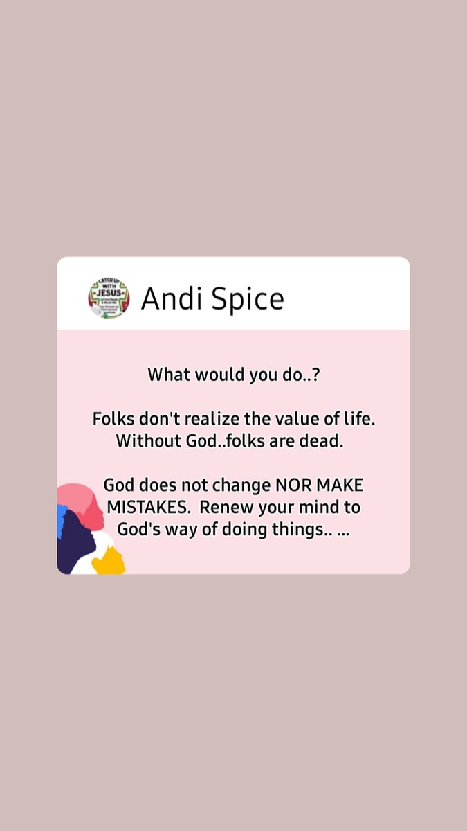 AndiMbss's tweet image. MUSKET warm tongue to the world..
What does that mean?

Give to God..greetings for the day!

He would have it that you be HOT or cold..

Warm ..God will spew out of His mouth.

Be hot or cold..
Gentle
Kind
Peaceful 
Joyful
Patient
Faithful
Good
Self controlled 
Loving..tongue ❤