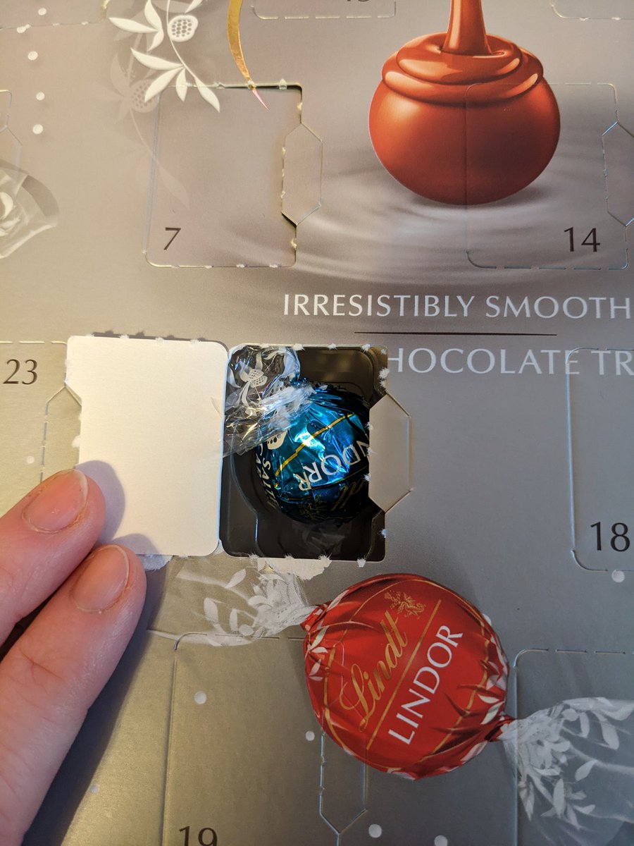 theabibee's tweet photo. Beginning to this that mum is sneaky and bought me a trick calendar on purpose https://t.co/L17u7EPloT
