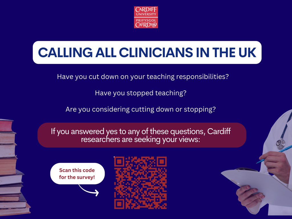 are you a medical educator thinking about leaving education or have stopped teaching? If so @GreyLiterature and <a href="/cardiffuni/">Cardiff University</a> are seeking your views via the below survey cardiff.onlinesurveys.ac.uk/clinical-educa….