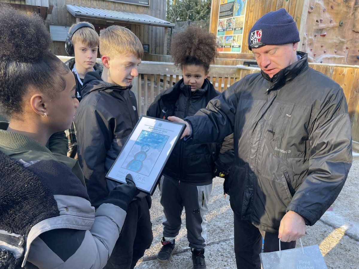 PrioryParkCS's tweet image. Thank you to @marcolonghi4dn for taking the time to visit us over at Challenge Academy and present Kizzy with her prize for the Christmas Card Competition! #prioryparkcommunityschool #challengeacademy