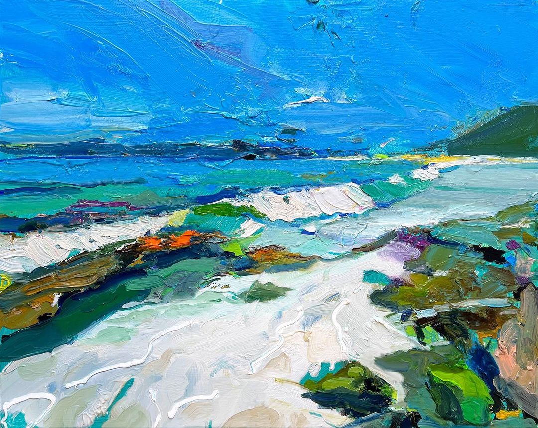 I’m still dreaming of Hyams Beach from last summer… the whitest sand and greenest water I’ve ever seen! 🏖️ “Rocks at Hyams Beach”, 35X45cm, oil on board.

#seascapeoilpaintings #seascapes #southcoastartist #hyamsbeach #paintedmemories #buyartonline