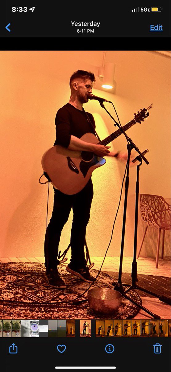 LoungeMiami's tweet photo. Here I am. Singing and playing guitar! I’m cool! https://t.co/hh5E9EUH4B
