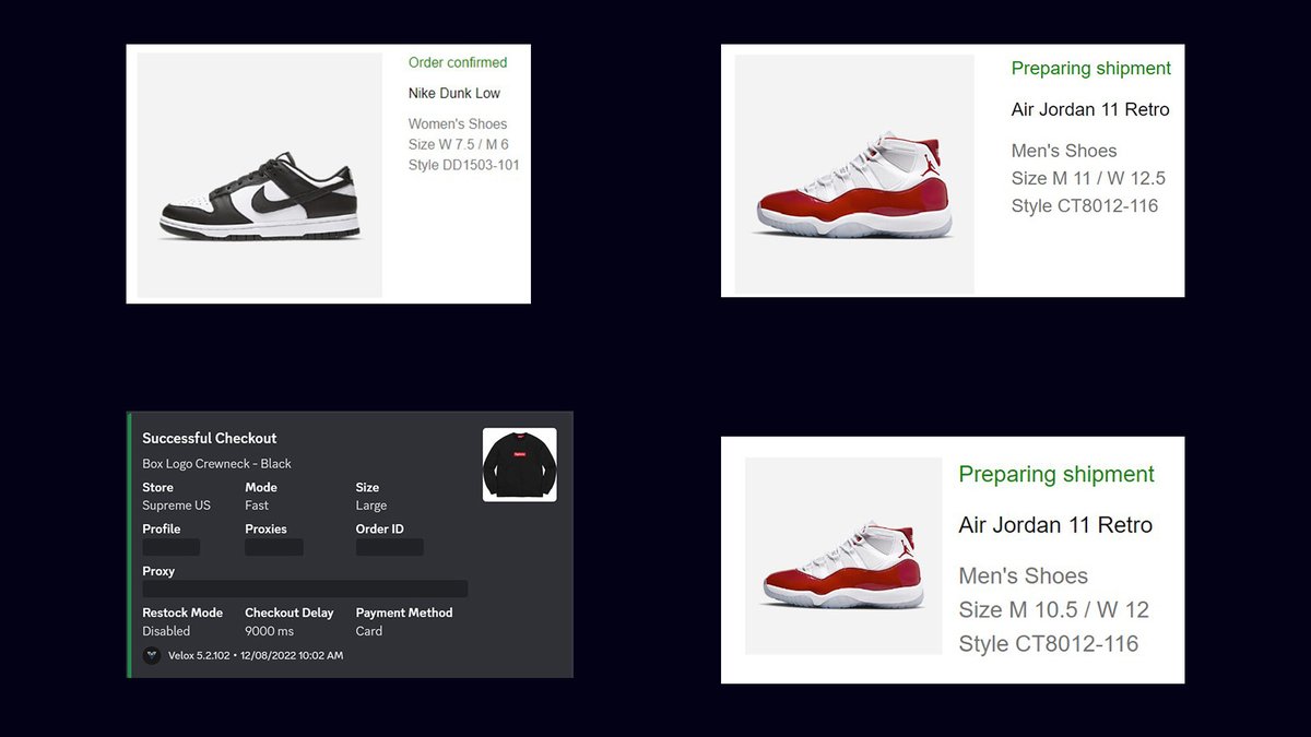 🪄🧑‍🍳

C.G.: <a href="/casualfnf/">CasualFNF</a> <a href="/notify/">Notify</a> 
B: <a href="/VeloxBots/">Velox</a> 
P: <a href="/Shard_Supply/">Shard Supply</a> @SecureISP 
A: @Shop_Wicked <a href="/GhostSupplys/">Ghost Supply</a> <a href="/Jannnounts/">Jannnounts</a>