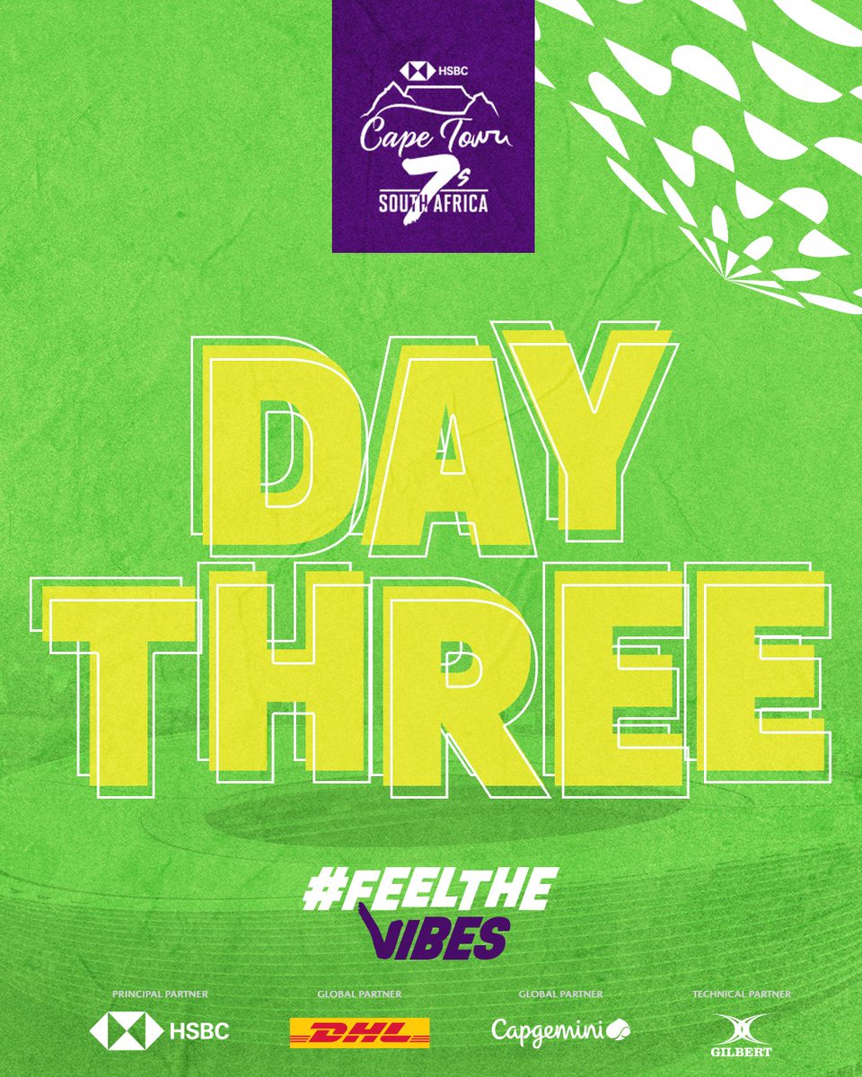 It all comes down to the third and final day of #CapeTown7s 🏉🔥🏆 Let’s #FeelTheVibes