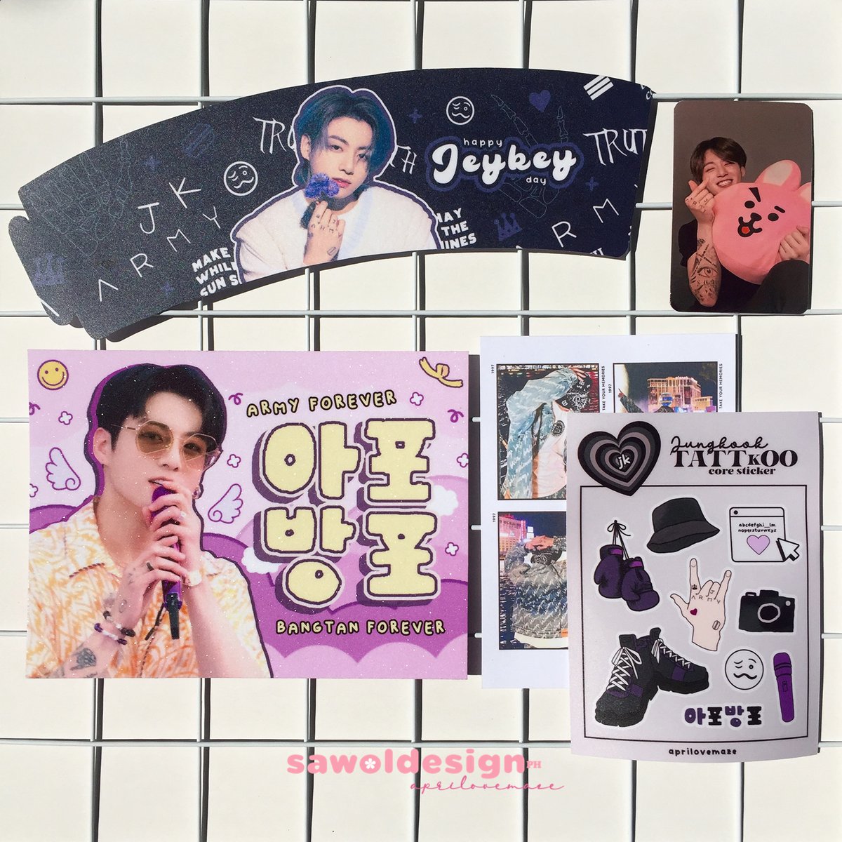 _swldesigns's tweet photo. Actual Photos of ✧ 𝐉𝐊 𝐓𝐀𝐓𝐓𝐎𝐎 🥴🤟
#SawolDesignKit

wts lfb bts jungkook cupsleeve birthday fankit photocard sticker print design my you cooky https://t.co/N1IpaprMGU