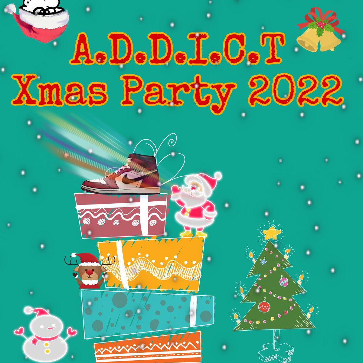 addict_snkrs27's tweet photo. 🎅🎄A.D.D.I.C.T Xmas Party2022☃️🎁

本日〜12/22(木)までの期間A.D.D.I.C.T -Sneakers- オンラインサイトにてご購入していただいた方を対象に、クリスマスパーティーカードをプレゼント🎁

後日、カードをお持ちの方の中から抽選で@ub_addict からクリスマスプレゼントを送らせていただきます🎅🎁 https://t.co/egL516xEqX